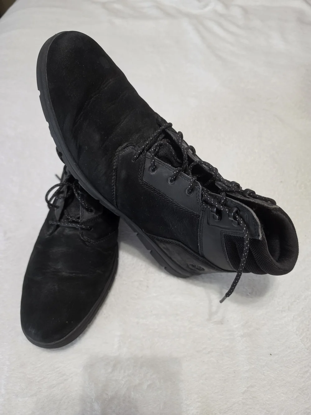 Timberland Graydon Men's Lightweight Sneaker Boots in black nubuck leather Sz 12
